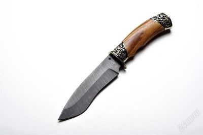 Лот: 1448078. Фото: 1. Нож "Гюрза" дамасская сталь (худ... Ножи, топоры