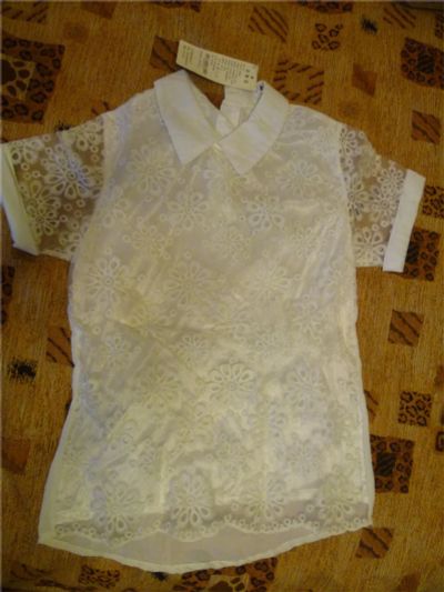 Лот: 8775278. Фото: 1. Нарядная белая блуза р.40-42. Блузы, рубашки