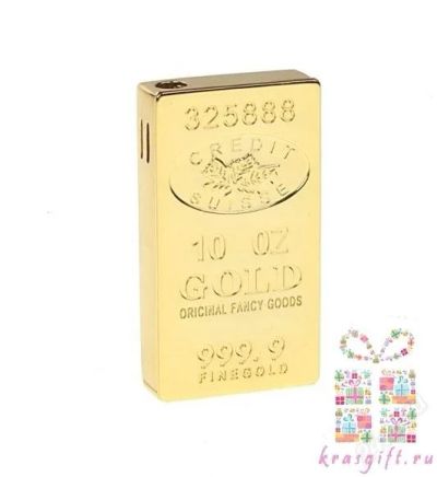 Лот: 844728. Фото: 1. Зажигалка в форме слитка золота... Сувенирные мелочи