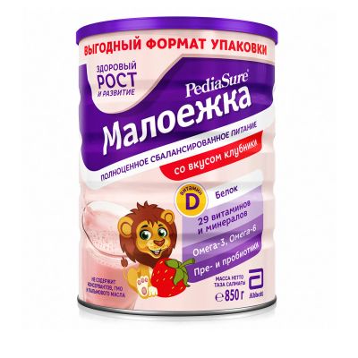 Лот: 25054037. Фото: 1. Педиашур малоежка клубника 850г. Другое (кормление и уход, гигиена)