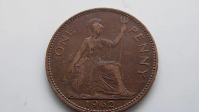 Лот: 4007031. Фото: 1. пенни 1962. Великобритания и острова