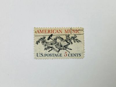 Лот: 23963953. Фото: 1. Американская музыка - лютня, рожок... Марки