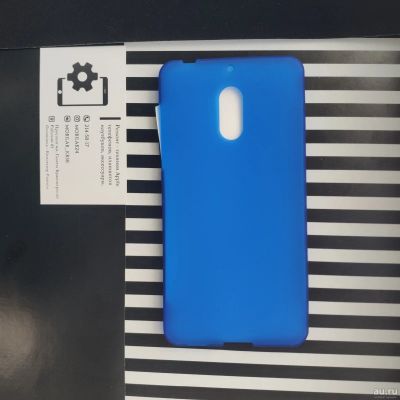 Лот: 17691399. Фото: 1. Чехол Nokia 6 синий силикон. Чехлы, бамперы
