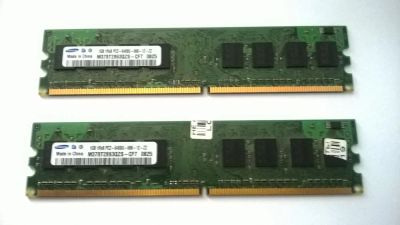 Лот: 6198457. Фото: 1. ddr2 1 gb samsung X2. Оперативная память