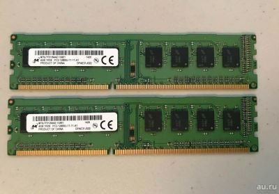 Лот: 12269605. Фото: 1. Micron 8ГБ (2x4ГБ) DDR3 PC3-12800... Оперативная память
