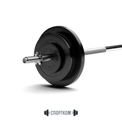 Лот: 22395032. Фото: 1. Штанга обрезиненная Sportcom 50кг. Штанги, блины