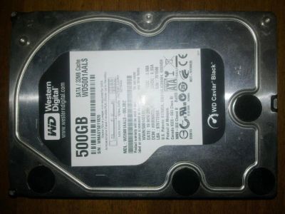 Лот: 5111886. Фото: 1. Жесткий диск 500Gb WD Caviar Black... Жёсткие диски (HDD)