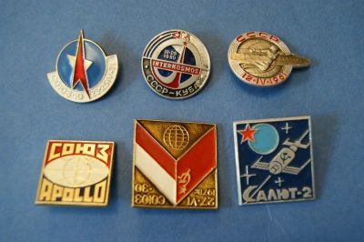 Лот: 5573490. Фото: 1. Значки " Космос " 6 шт ( №2806... Сувенирные