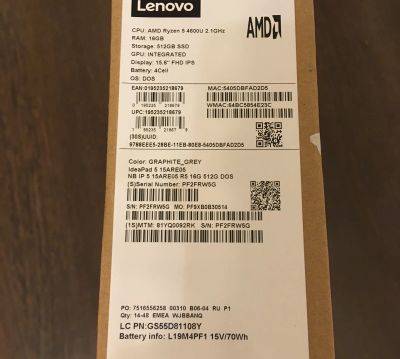 Лот: 17342440. Фото: 1. Ноутбук Lenovo IdeaPad 5 15Are05... Ноутбуки