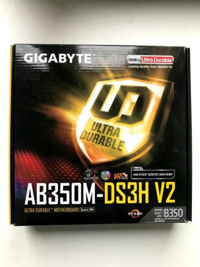 Лот: 16766914. Фото: 1. Gigabyte GA-AB350M-DS3H V2. Материнские платы