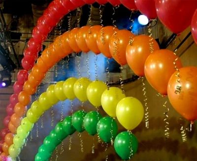 Лот: 3003481. Фото: 1. Арка-цепь из гелиевых шариков... Воздушные шары