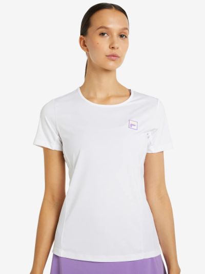 Лот: 22435443. Фото: 1. Футболка женская FILA, Белый. Другое (спортивная одежда)