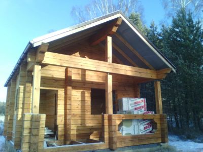 Лот: 10183293. Фото: 1. Продам брусовую баню.Сборка. Срубы, бани, дома