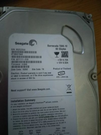 Лот: 16759634. Фото: 1. Жесткий диск Seagate 80 gb x 2... Жёсткие диски (HDD)