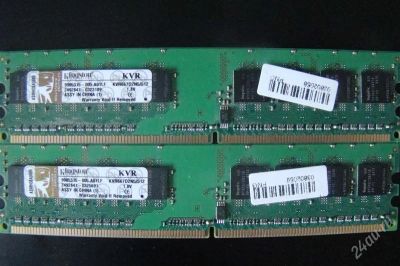 Лот: 2707230. Фото: 1. Продам память 2 * DDR2 Kingston... Оперативная память