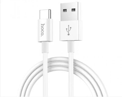 Лот: 20885148. Фото: 1. Кабель Hoco X23 Type-C - USB белый... Дата-кабели, переходники