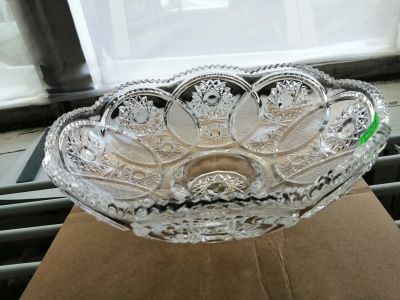 Лот: 16246548. Фото: 1. Хрустальная фруктовница СССР... Предметы интерьера и быта