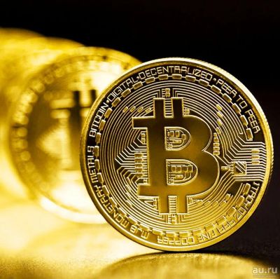 Лот: 11220059. Фото: 1. Монета Bitcoin золото. Сувенирные мелочи