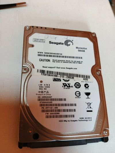 Лот: 25802809. Фото: 1. Жесткий диск 2,5 500Гиг. Жёсткие диски (HDD)