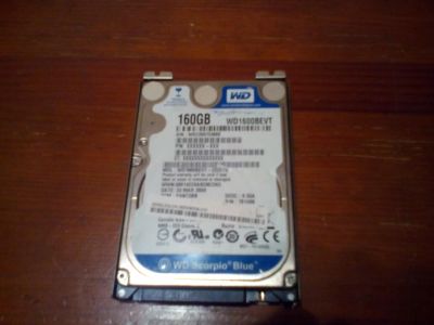Лот: 6702507. Фото: 1. Жесткий диск для ноутбука 160gb... Жёсткие диски (HDD)