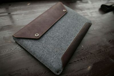 Лот: 11015089. Фото: 1. Кожаный чехол на MacBook Pro Retina... Чехлы, обложки
