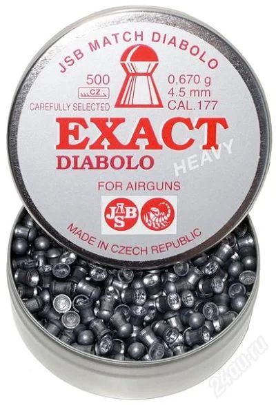 Лот: 3560220. Фото: 1. Пули JSB Heavy Exact 4,52 mm 0... Аксессуары, запчасти