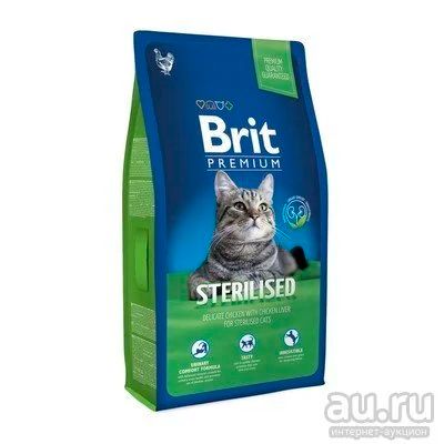 Лот: 13830592. Фото: 1. Brit (Брит) Премиум 8кг - Стерил... Корма
