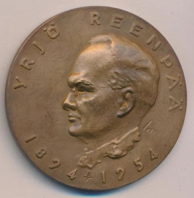 Лот: 8754033. Фото: 1. Финляндия Медаль 1954 60 лет физиологу... Юбилейные