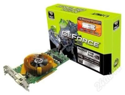 Лот: 2327985. Фото: 1. Palit Geforce 9600GT Red/Black. Видеокарты