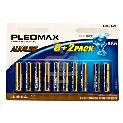 Лот: 8168005. Фото: 1. Батарейка Samsung Pleomax LR03... Батарейки, аккумуляторы, элементы питания