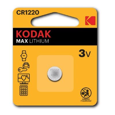 Лот: 25800218. Фото: 1. Батарейка KODAK CR1220/1BL MAX... Батарейки, аккумуляторы, элементы питания