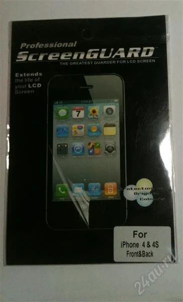 Лот: 1358657. Фото: 1. Защитная пленка для IPhone 4&4S... Защитные стёкла, защитные плёнки
