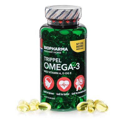 Лот: 14066413. Фото: 1. Trippel Omega-3 от Biopharma 144кап... Спортивное питание, витамины