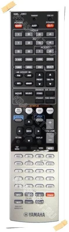 Лот: 15906637. Фото: 1. Пульт YAMAHA RAV287 WR00210 US... Пульты ДУ