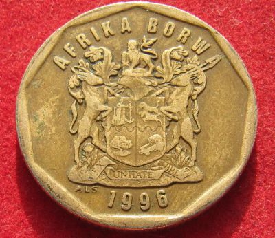 Лот: 18924159. Фото: 1. ЮАР 50 центов, 1996 г. Остальные страны