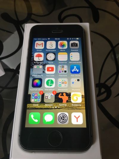 Лот: 11659495. Фото: 1. iPhone 5S Black 16 ГБ Space Gray. Смартфоны