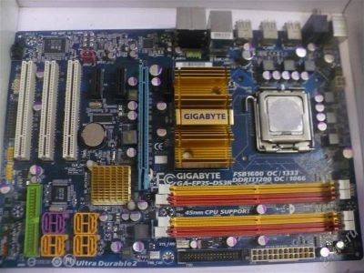 Лот: 2151543. Фото: 1. Материнка GIGABYTE EP35-DS3R. Материнские платы