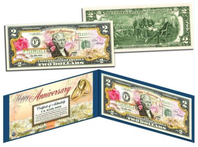 Лот: 10730169. Фото: 1. Банкнота - поздравление 2 доллара... Америка