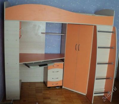 Лот: 2630862. Фото: 1. кровать чердак!!! с рубля так... Детские кровати и кроватки