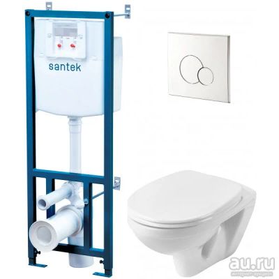 Лот: 15880820. Фото: 1. Инсталляция Santek+унитаз ПЭК... Унитазы, биде