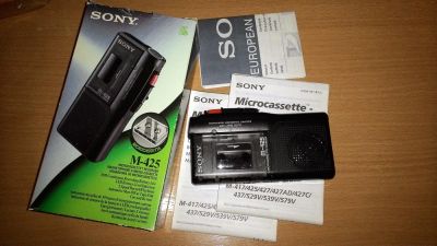 Лот: 8960658. Фото: 1. Диктофон SONY M-425 (аналоговый... Диктофоны