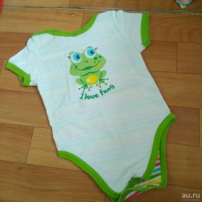 Лот: 13798408. Фото: 1. Боди с лягушкой. Ползунки, распашонки, слипы