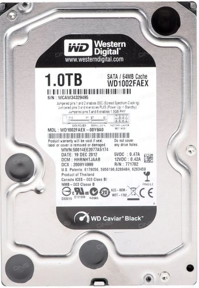 Лот: 18676594. Фото: 1. Жесткий диск Western Digital 1... Жёсткие диски (HDD)