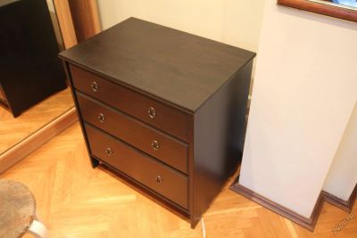 Лот: 5764205. Фото: 1. Комод, цвет венге, Икея, 3 ящика. Комоды