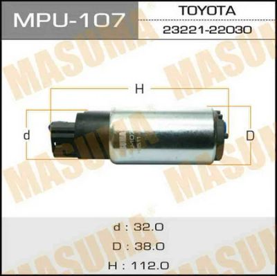 Лот: 18589326. Фото: 1. Бензонасос masuma toyota nze121... Электрооборудование