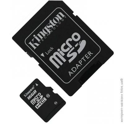 Лот: 3081207. Фото: 1. Kingston 16GB Class 10 с адаптером... Карты памяти
