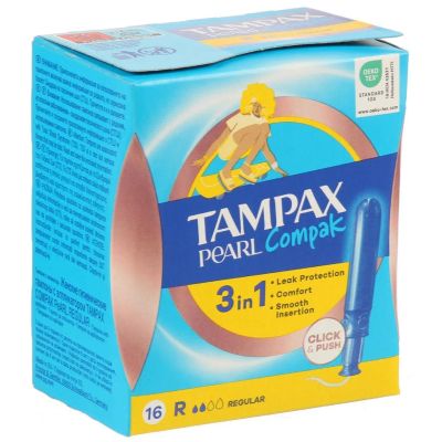 Лот: 25431062. Фото: 1. Тампоны Tampax, Compak Pearl Regular... Средства личной гигиены 