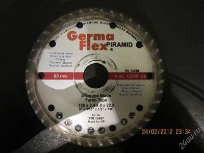 Лот: 1591200. Фото: 1. Диск Алмазный "Germa Flex" 125х2... Расходные материалы, сменные насадки
