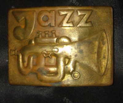 Лот: 3028864. Фото: 1. пряжка "Jazz". Латунь, редкая!. Другое (антиквариат)