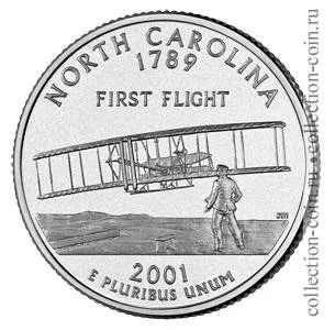 Лот: 18978258. Фото: 1. США 25 центов 2001 года. Серии... Америка